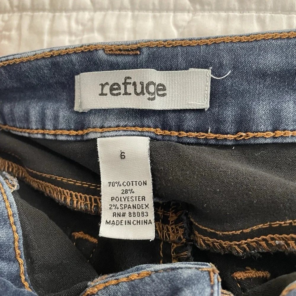 Refuge Girls Skinny Jeans Size 6 Blue Dark Wash Stretch Denim Slim Fit 26
